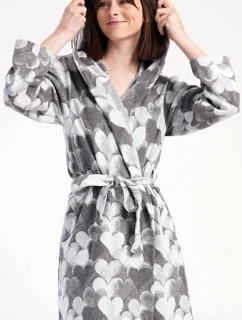 Dámsky krátky župan s kapucňou Heart