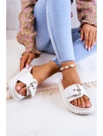 Klasyczne Klapki Damskie Big Star JJ274A309 Białe