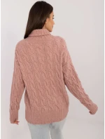 Sweter AT SW model 20470295 ciemny różowy - FPrice Sweter AT SW model 20470295 ciemny różowy - FPrice