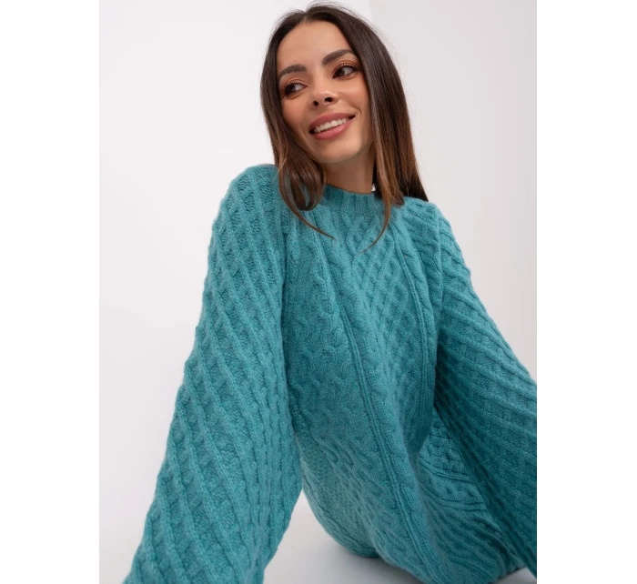 Sweter AT SW  turkusowy model 18909234 - FPrice