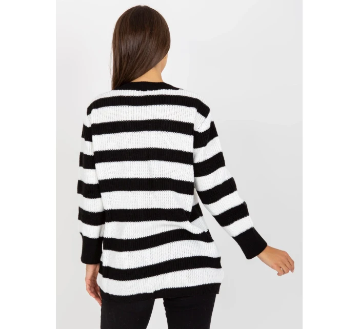 Dámsky sveter LC SW 8030 biely a čierny