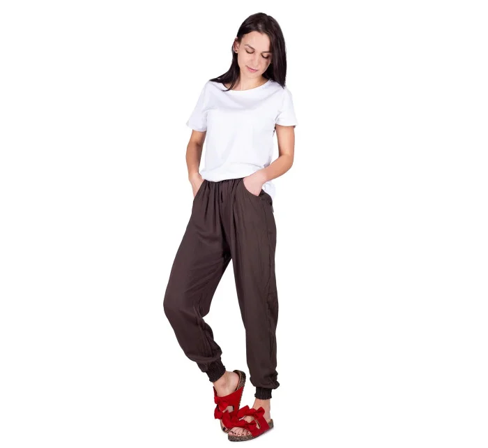 Dámske nohavice USD-0015K-7300 khaki - Yoclub Dámske nohavice USD-0015K-7300 khaki - Yoclub