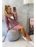 Mikina s kapucňou tmavo ružová