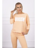 Súprava s potlačou Queen peach