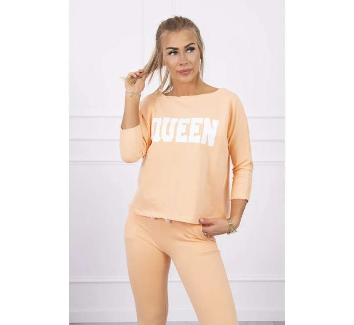 Súprava s potlačou Queen peach