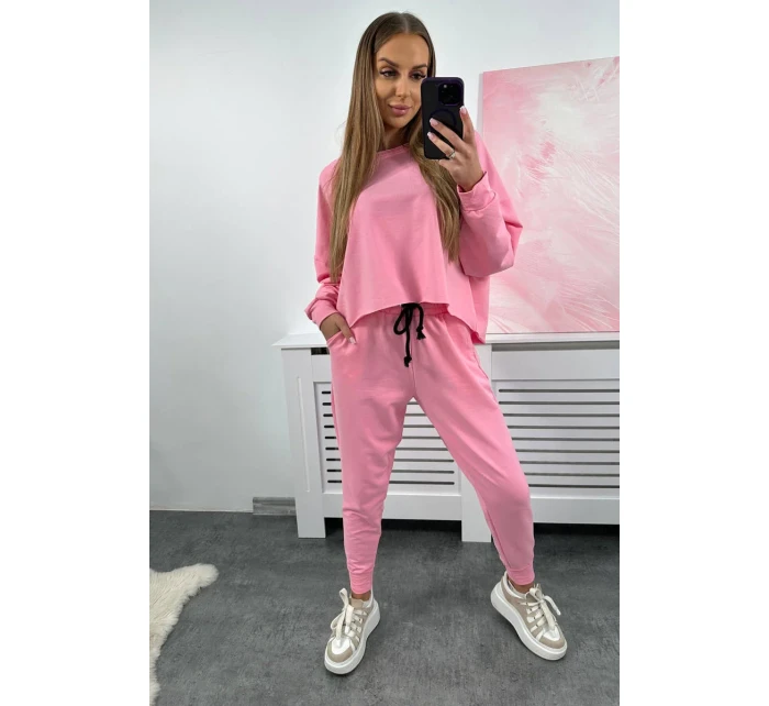 Set 2dielna mikina + nohavice svetlo ružová