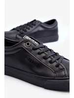 Męskie Trampki Z Eko Skóry Czarne Big Star JJ174234