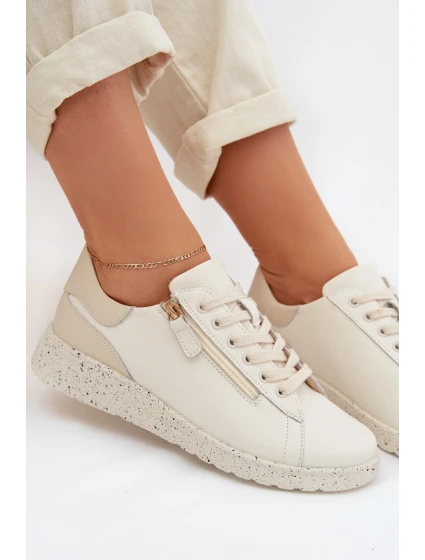 Kožené dámské polobotky se zipem béžové Dorothea Kožené dámské polobotky se zipem béžové Dorothea