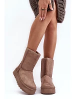 Dámske snehové topánky VL256P Dark beige - Seastar