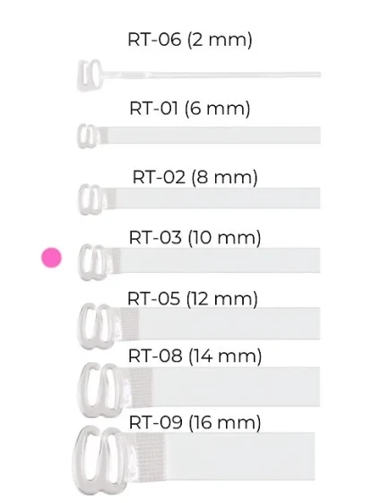 Silikónové ramienka silikonowe Julimex RT 01,02,03 6-8-10mm Silikónové ramienka silikonowe Julimex RT 01,02,03 6-8-10mm