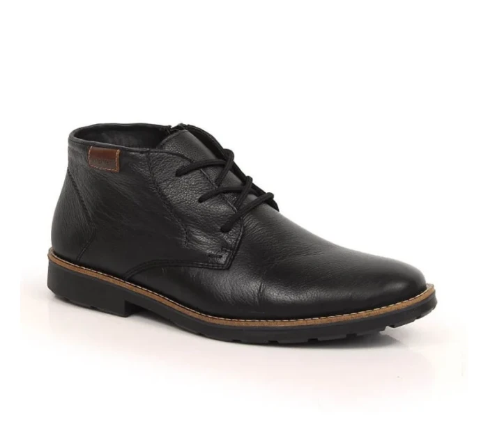 M model 17829278 zateplené kožené boty z ovčí vlny - Rieker