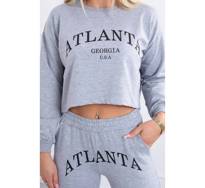 Atlanta šedá sada s potlačou Atlanta šedá sada s potlačou