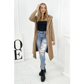 Dlhá pláštenka s kapucňou tiav