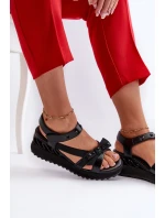 Sandały Damskie Z Kokardką D&A CR956 Czarne