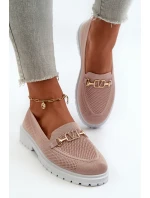 Dámské Mokasíny Na Ploché Podrážce S Zlatým Růžové model 21665508 - EVENTO Dámské Mokasíny Na Ploché Podrážce S Zlatým Růžové model 21665508 - EVENTO