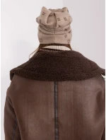 Czapka AT CZ model 19001774 ciemny bezowy - FPrice Czapka AT CZ model 19001774 ciemny bezowy - FPrice