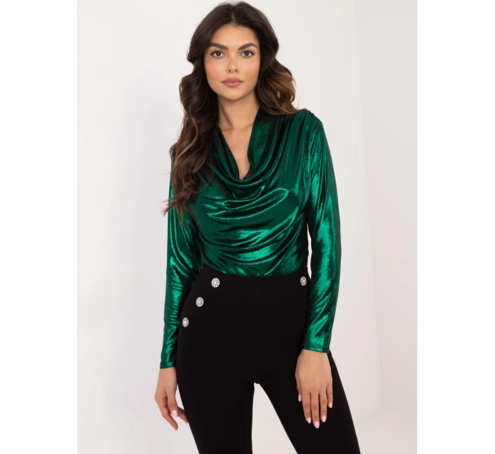 Bluzka DHJ BZ model 20606082 ciemny zielony - FPrice Bluzka DHJ BZ model 20606082 ciemny zielony - FPrice