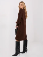 Sukienka IN SK model 21782346 ciemny brązowy - FPrice Sukienka IN SK model 21782346 ciemny brązowy - FPrice