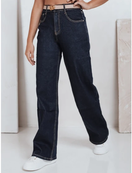 Dámské džíny s širokými nohavicemi tmavě modré Dstreet model 21992549 - FashionStreet Dámské džíny s širokými nohavicemi tmavě modré Dstreet model 21992549 - FashionStreet