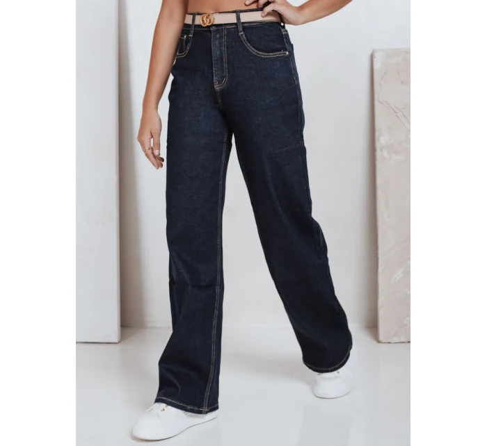 Dámské džíny s širokými nohavicemi tmavě modré Dstreet model 21992549 - FashionStreet Dámské džíny s širokými nohavicemi tmavě modré Dstreet model 21992549 - FashionStreet