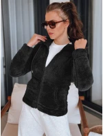 Dámska mikina s kapucňou čierna FashionStreet BY1556