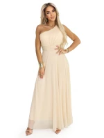 Dlouhé třpytivé večerní šaty na jedno rameno model 21943569 - numoco basic
