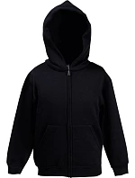 Fruit of the Loom Classic Kids Sweat Jacket Detská mikina s kapucňou 16.2045 čierna