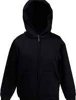 Fruit of the Loom Classic Kids Sweat Jacket Detská mikina s kapucňou 16.2045 čierna