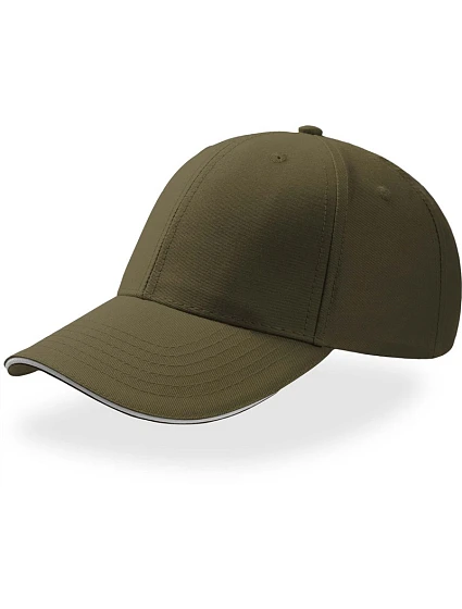 Atlantis Headwear Sport Sandwich 6-panelová bejzbalová čiapka „Sport Sandwich“ 33.0504 olivová/biela Atlantis Headwear Sport Sandwich 6-panelová bejzbalová čiapka „Sport Sandwich“ 33.0504 olivová/biela