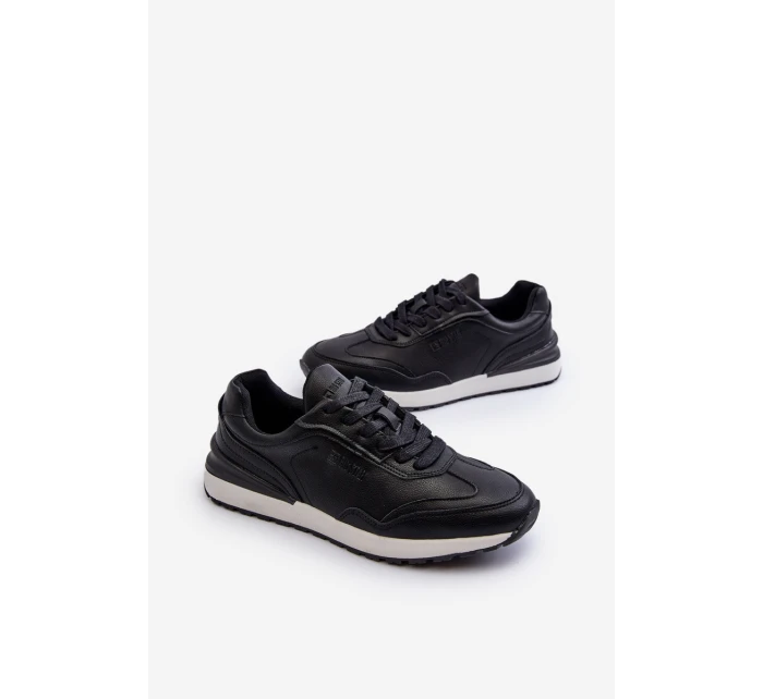 Sneakersy Męskie Skórzane BIG STAR NN174287 Czarne