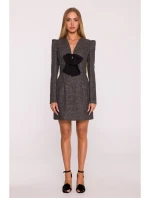 šaty s výstřihem do V černé model 21295846 - Moe šaty s výstřihem do V černé model 21295846 - Moe