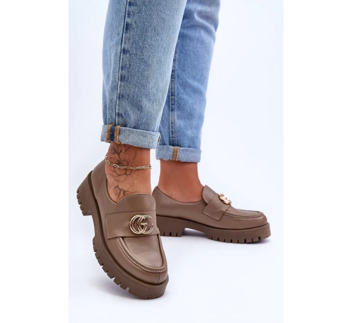 Poltopánky na podpätku model 186415 Step in style Poltopánky na podpätku model 186415 Step in style