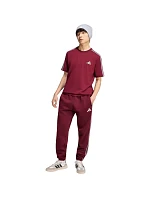 Pánské kalhoty Essentials 3Stripes Fleece Tapered Cuffed v barvě bordó model 22403387 - ADIDAS Pánské kalhoty Essentials 3Stripes Fleece Tapered Cuffed v barvě bordó model 22403387 - ADIDAS