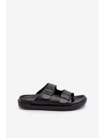 Lekkie Klapki Męskie Z Klamrami Big Star NN174597 Czarne