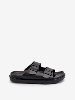 Lekkie Klapki Męskie Z Klamrami Big Star NN174597 Czarne