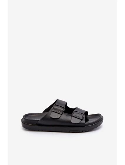 Lekkie Klapki Męskie Z Klamrami Big Star NN174597 Czarne