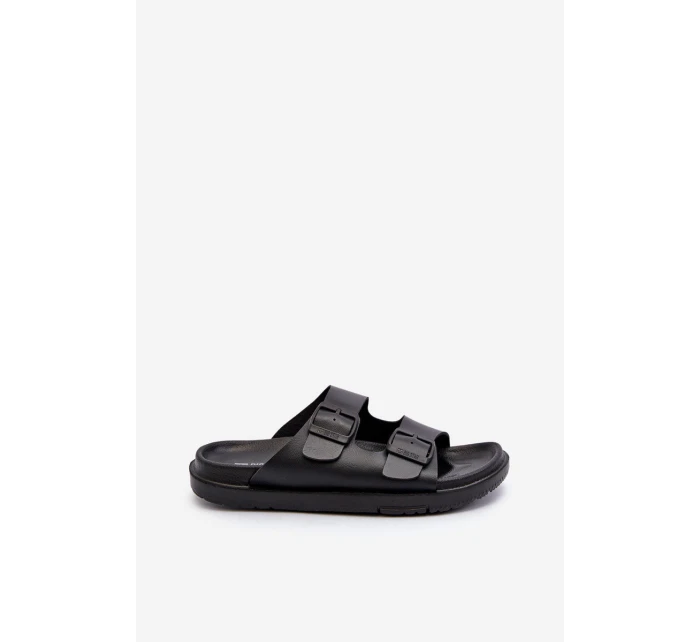 Lekkie Klapki Męskie Z Klamrami Big Star NN174597 Czarne