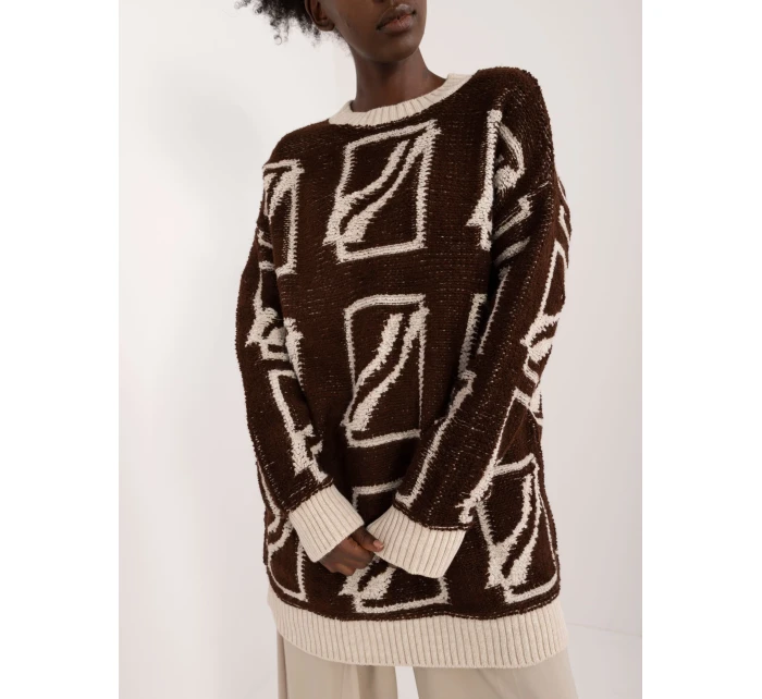 Sweter BA SW model 20301490 ciemny brązowy - FPrice