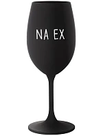 NA EX - čierny pohár na víno 350 ml