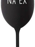 NA EX - čierny pohár na víno 350 ml