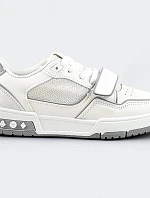 Bielo-šedé dámske dvojfarebné tenisky "adidasky" (AD-585)