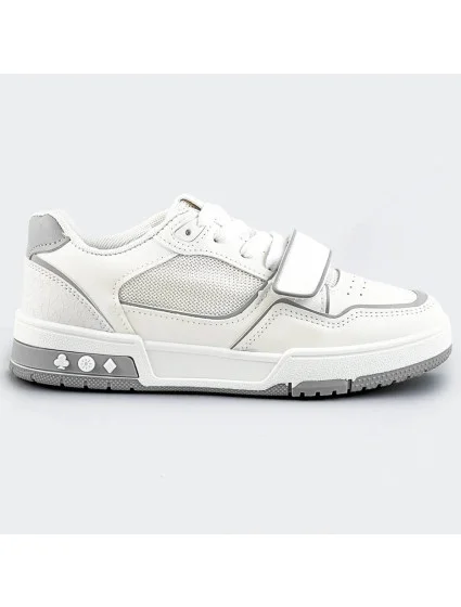 Bielo-šedé dámske dvojfarebné tenisky "adidasky" (AD-585)