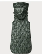Dámska ľahká vesta so zlatým zipsom Goodlookin khaki (B8586/B8587-11)