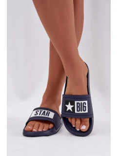 Damskie Klapki Big Star DD274A265 Granatowo-Białe