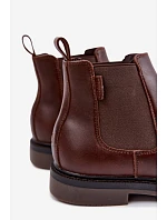Pánské kožené boty Chelsea Big Star model 22386507 tmavě hnědé - Big Star Shoes