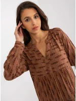 Šaty D73771M30361A4 hnedé Šaty D73771M30361A4 hnedé