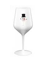 SNĚHULÁČEK - biely nerozbitný pohár na víno 470 ml
