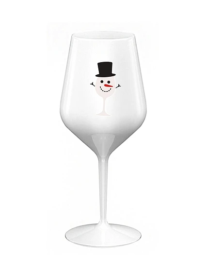 model 22168260 bílá nerozbitná sklenice na víno 470 ml - Giftela