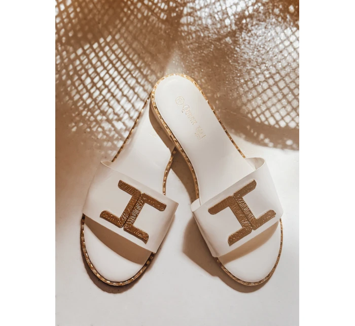 Dámske žabky GOLDISH white FashionStreet ZY0940