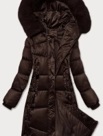 Hnedá dámska prešívaná zimná bunda S'west (B8266-14)